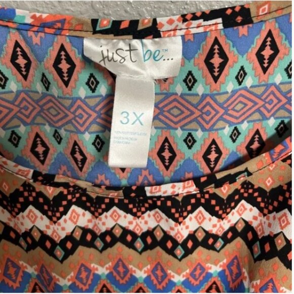 Midi Dress, Just Be, Horizontal lines, front is shorter than back, batwing/petal - Picture 2 of 6